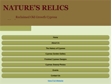 Tablet Screenshot of naturesrelics.com